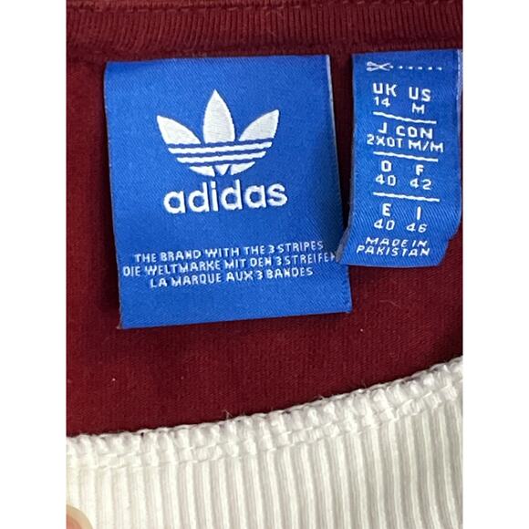 Adidas Originals Women’s 3-Stripes Burgundy Long Sleeve Trefoil T-Shirt M - Picture 6 of 6